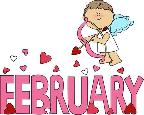 February Birthday February Valentine Love Clip Art Image The Word