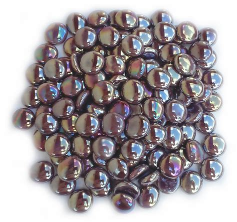 50 Opal Lilac Irid Medium Glass Gems Stones Mosaic Pebbles Etsy