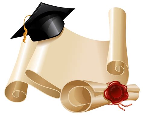 Graduation Cap Diploma Clip Art