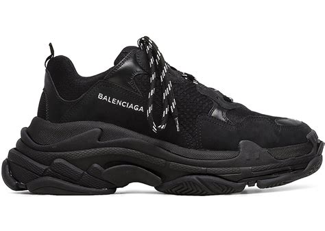 Balenciaga Triple S Triple Black In 2021 Black Balenciaga Shoes