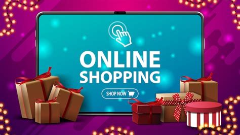 Premium Vector Online Shopping Modern Banner With A Large Volume