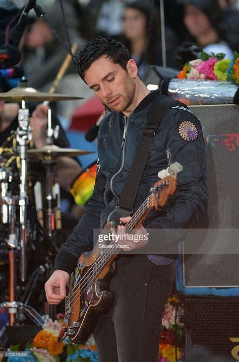 Bassist Guy Berryman Of Coldplay Performs On Nbc S Today At Coldplay Guys Chris Martin