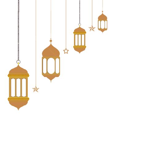Ramadan Kareen Golden Lantern Vector Illustration Ramadan Realistic