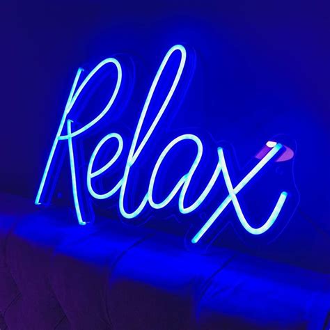 Relax Led Neon Sign By Marvellous Neon Neon Signs Blue Neon Lights