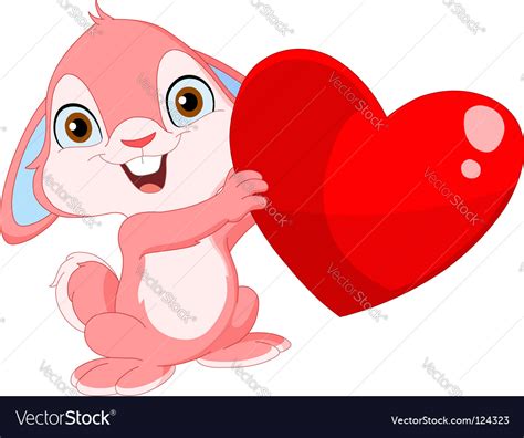 Cute Bunny Valentines Royalty Free Vector Image