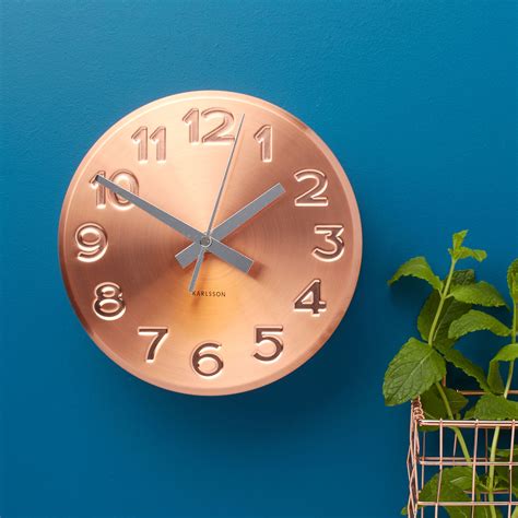 Metallic Interior Inspiration Copper Accents Copper Home Accessories Copper Wall Clock