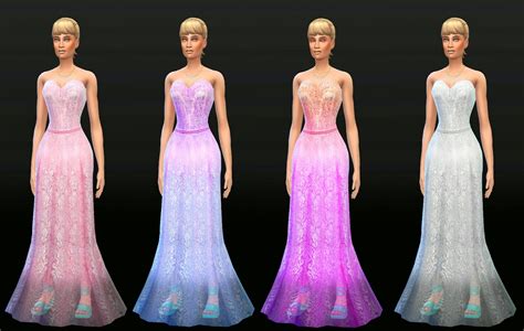My Sims 4 Blog Gladiolus Wedding Dress For Teen Elder Females By