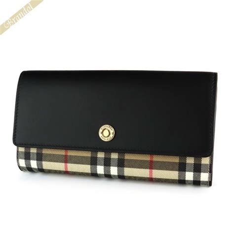 BURBERRY バーバリー 長財布 ヴィンテージチェック ブラックベージュ 8049255 Brandol