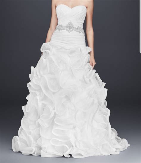 Galina Signature Ruffled Skirt Wedding Gown With Embellished Waist