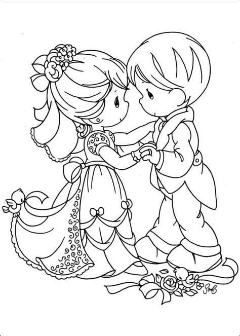 Precious Moments Couple Coloring Page Download Print Or Color Online
