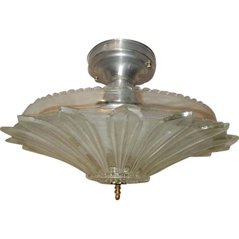 Order your led round flush mount ceiling fixtures today and take advantage of great prices and fast shipping, along with huge savings on your. Art Deco Flush Mount Ceiling Light Fixture w Original Art ...