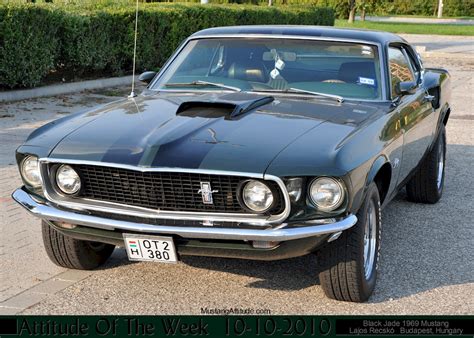 Black Jade Green 1969 Ford Mustang Fastback