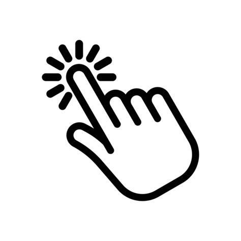 Hand Clicking Icon Cursor Pointer Touch Icon Vector Illustration