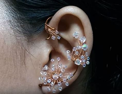 Gorgeous Wire Wrapped Crystal Ear Cuff Tutorial The Beading Gems