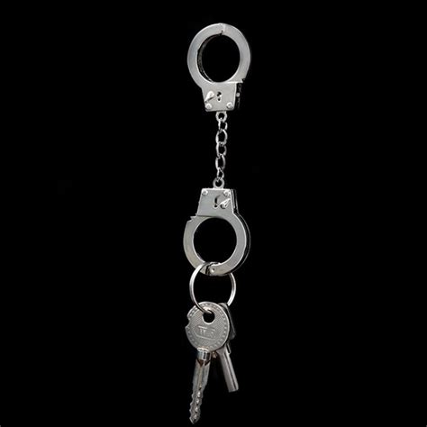 Buy Fashion Metal Handcuffs Keychain Key Holder Car Keyring At