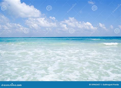 Pristine Turquoise Blue Seas At Kalapathar Beach Havelock Island Stock