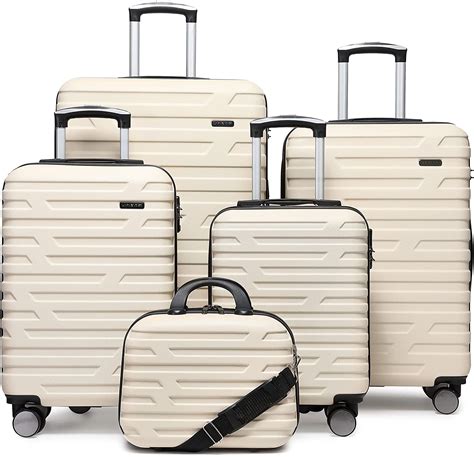 Larvender Luggage 5 Piece Sets Expandable Luggage Sets