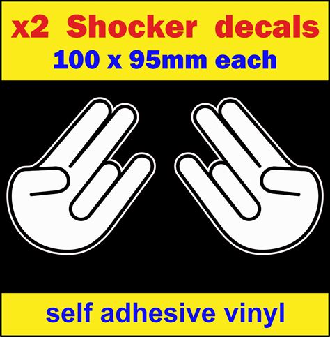 2 Fun Shocker Hand Vinyl Sticker Bomb Jdm Dub Jap Vw Van Euro Laptop Decal Add Fx