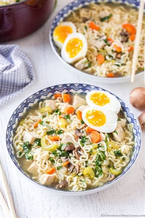 Ramen Chicken Noodle Soup Kitchen Fun With My 3 Sons