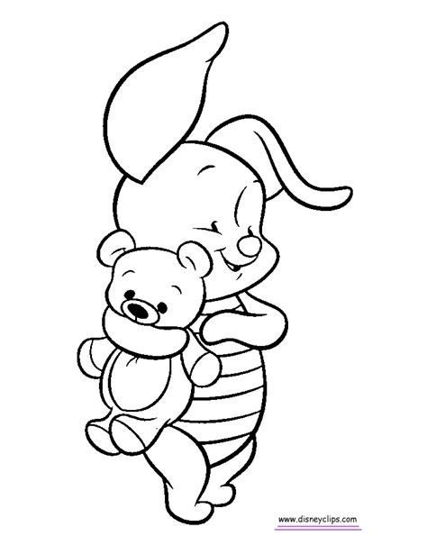 Disney Baby Pooh Coloring Pages Disneyclips Com Coloring Library