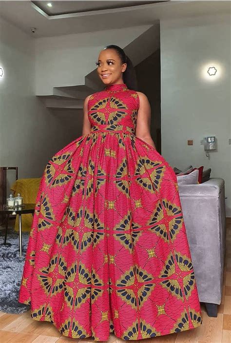 Anjy African Print Maxi Dress Ankara Dress African Clothing Etsy