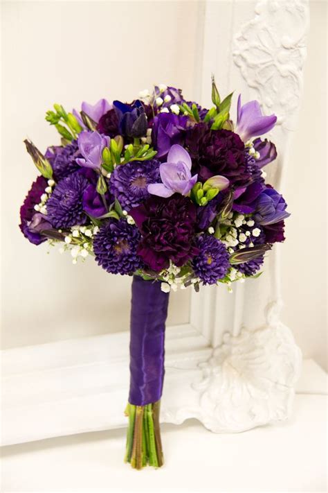 Affordable Purple Wedding Flower Bouquet Bridal Bouquet