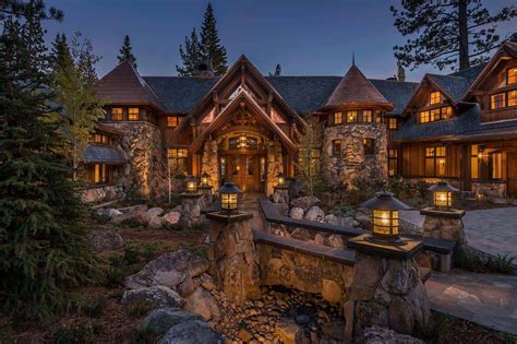 Stunning Lodge Style Home With Old World Luxury Overlooking Lake Tahoe Lodge Style Home