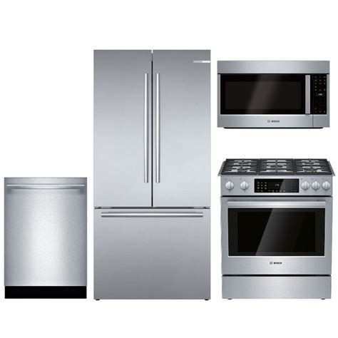Последние твиты от catering appliance superstore (@cateringapp). Bosch 4 Piece Dual Fuel Kitchen Appliance Package with ...