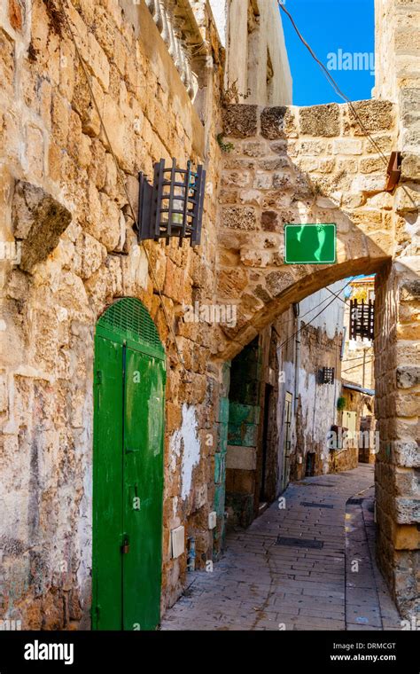 A Street In The City Of Akko Acre Israel Stock Photo Alamy
