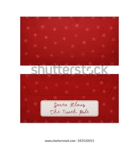 Realistic Christmas Letter Santa Claus Red Stock Vector Royalty Free