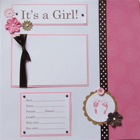 Baby Scrapbook Pages 20 Baby Girl Scrapbook Pages For 12x12 First