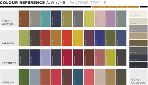 Wgsn Fw1718 Colour Forecast Тенденции цвета Модные тенденции Тенденции