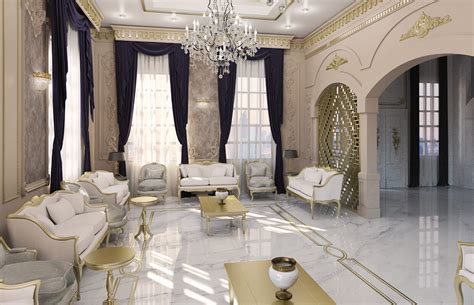 Classic Luxury Villa Interior Design Doha Qatar Cas