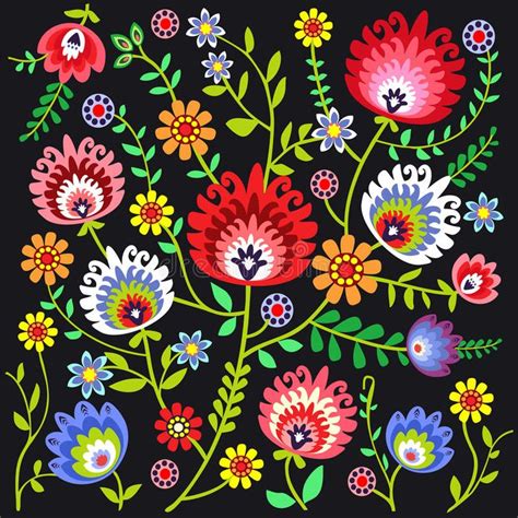 Polish Folk Background Stock Vector Illustration Of Floral 56846398