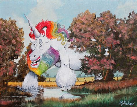 This Artist Adds Monsters To Thrift Shop Paintings And Its Hilarious