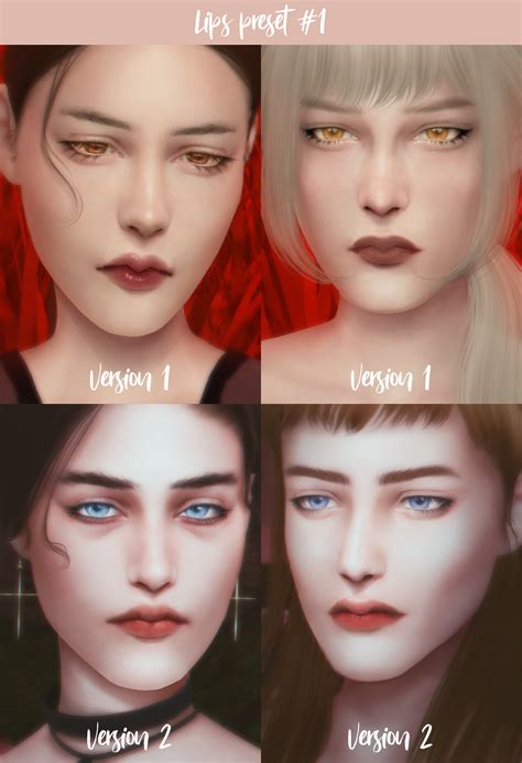 Female Lips Preset 1 MS Mary Sims On Patreon Sims 4 Cc Eyes Sims