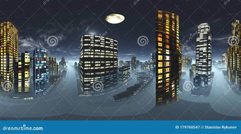 Night City Hdri Stock Illustration Illustration Of Buildings 179760547
