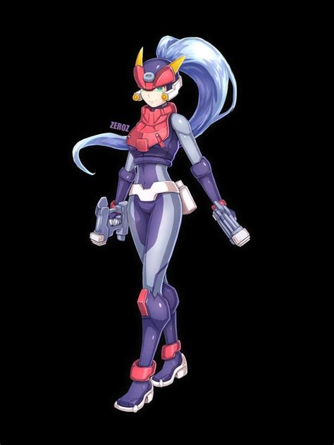 ashe with model a from megaman zx advent r megaman