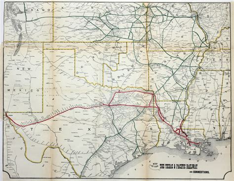 1905 The Texas And Pacific Railway 3378 X 2616 Roldmaps