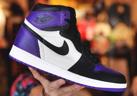 Otherwise finished in white and black, the tooling adds a final hit of court purple via the. Air Jordan 1 Retro High OG Court Purple Release 555088-501 ...