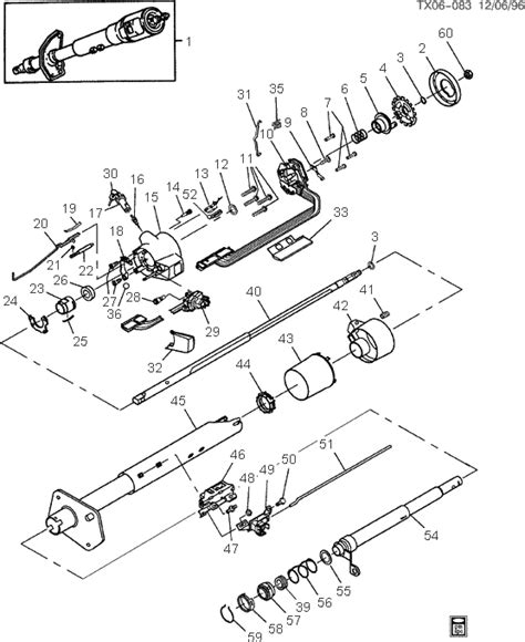 Exploded View For The 1992 Chevrolet Pickup Non Tilt Steering Column