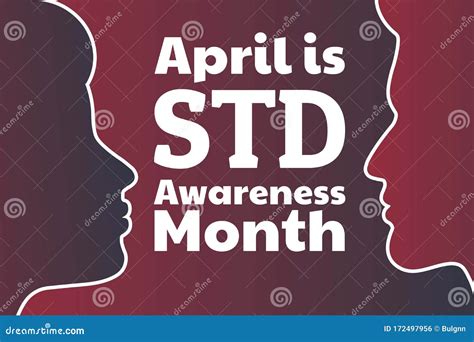 April Is Std Awareness Month Concept Sexually Transmitted Diseases Stock Vector Illustration