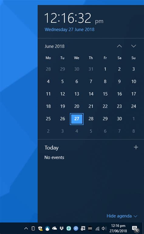 Make The Most Of The Desktop Clock And Calendar In Windows 10 Windowsdo