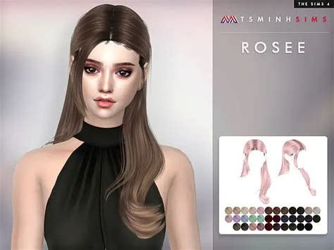 Rosee Hair By Tsminhsims The Sims Resource Sims 4 Hairs