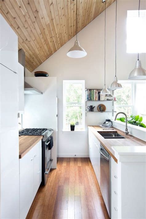 One wall is typically an exterior wall, which can't be removed. 31 Stylish And Functional Super Narrow Kitchen Design ...