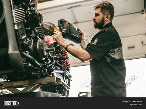 Motorcycle Mechanic Image And Photo Free Trial Bigstock