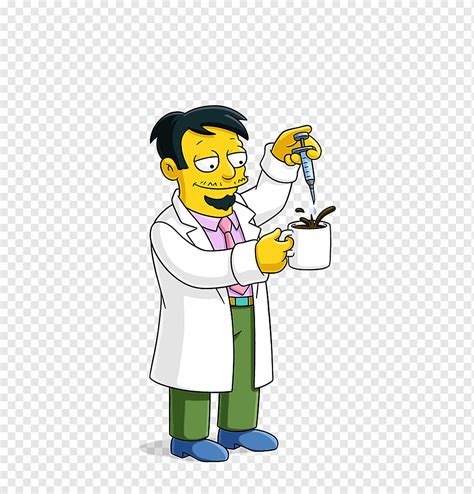 Scientist Holding Mug Dr Nick Krusty The Clown Dr Hibbert Bart