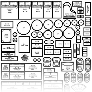 Just click on the icons, download the file(s) and print them on your 3d printer. printable furniture templates 1/4 inch scale | Build ...