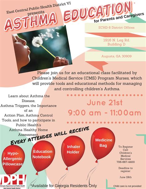 Asthma Education For Parents And Caregivers East Central Health District