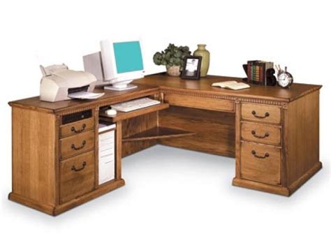 Home office desk l shape. Americana L-Shaped Office Desk w/Left Return MAC-684L ...